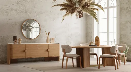 Product img 2, Lucca Ahşap Ayaklı Yemek Odası Takımı